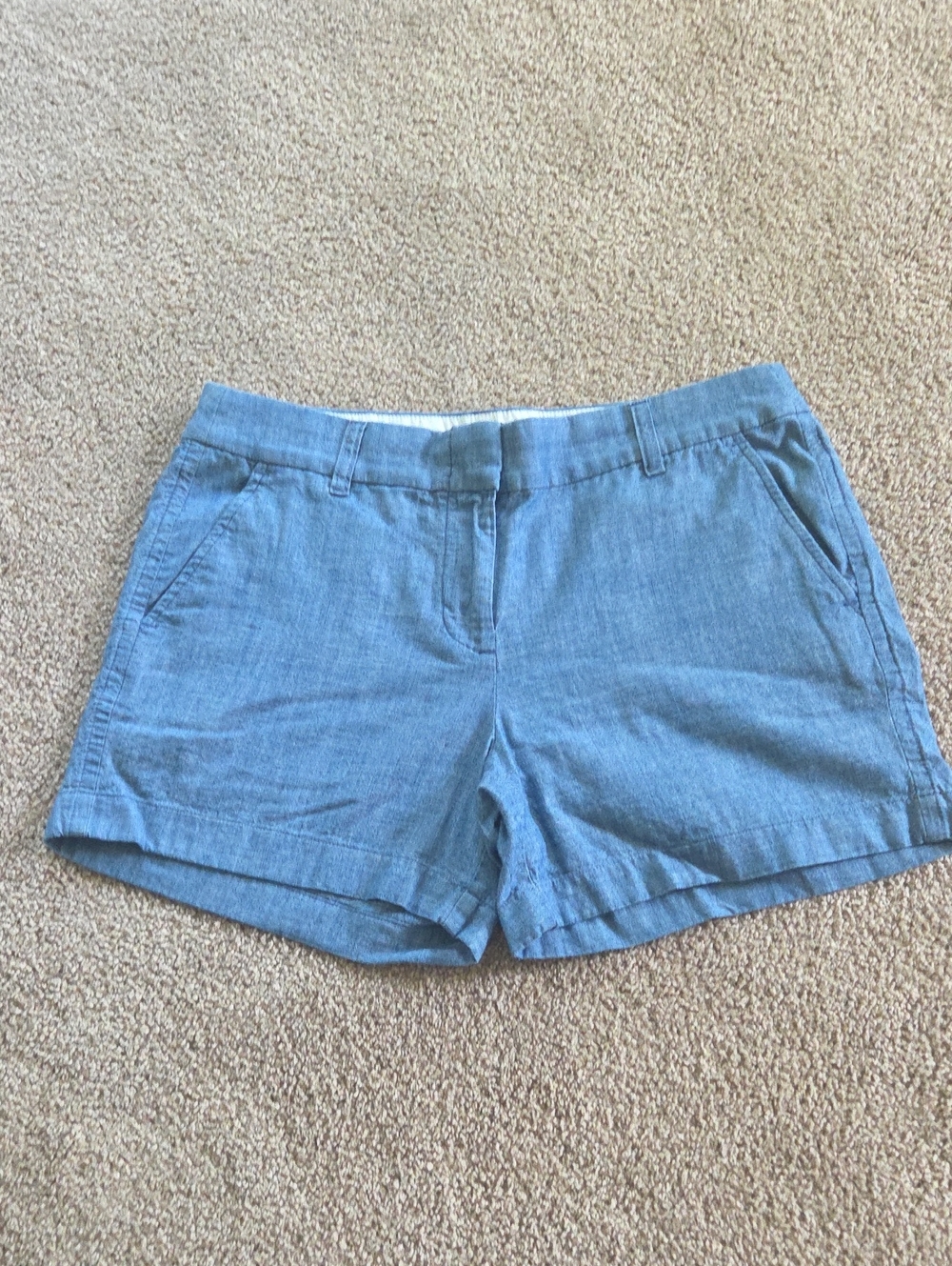 J. Crew Chambray Tailored Shorts - Light Blue Size 6